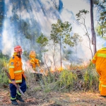 Firesticks Training at Yarrawarra Cultural Centre May 2014 - Burn 3
